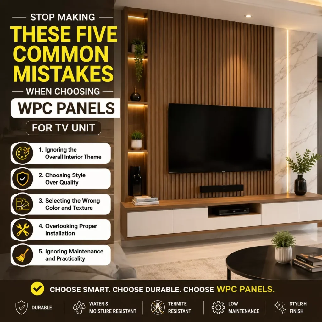 Stop Making These Five Common Mistakes When Choosing WPC Panels for TV Unit
