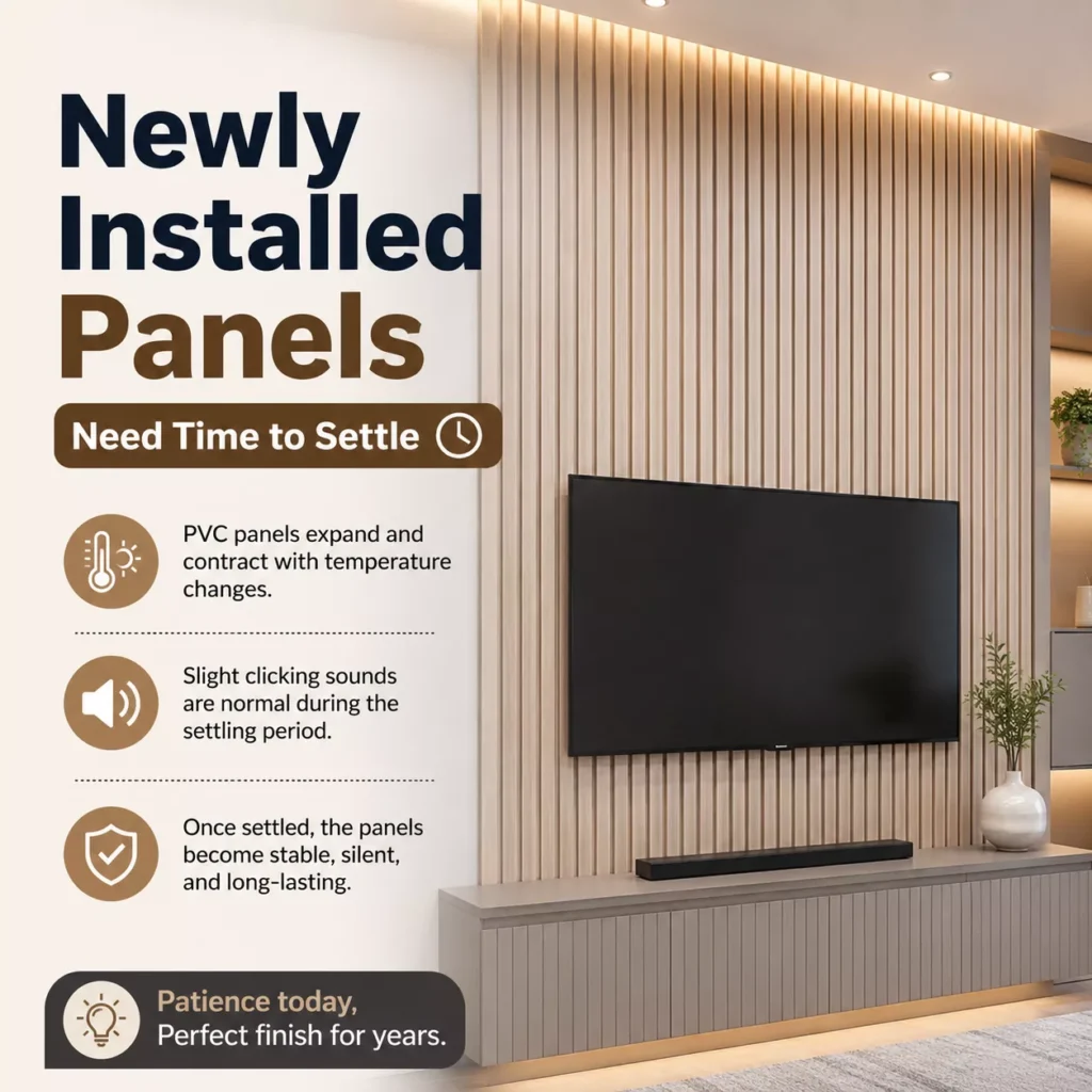 Newly Installed Panels Need Time to Settle